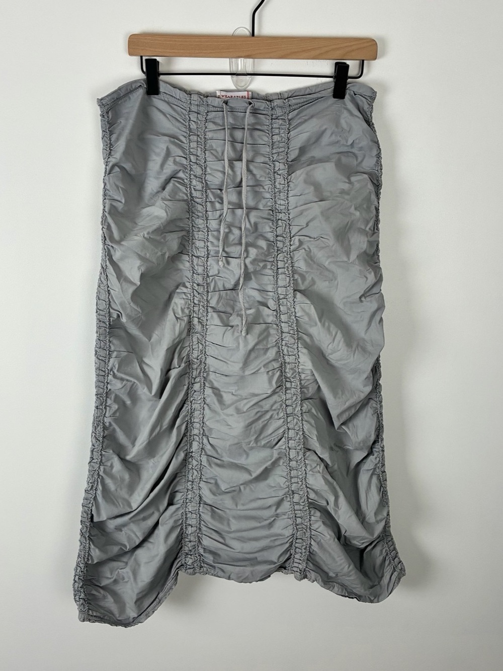 Y2K Ruched Drawstring Midi/Maxi Skirt Grunge Alternative Festival Subversive XS